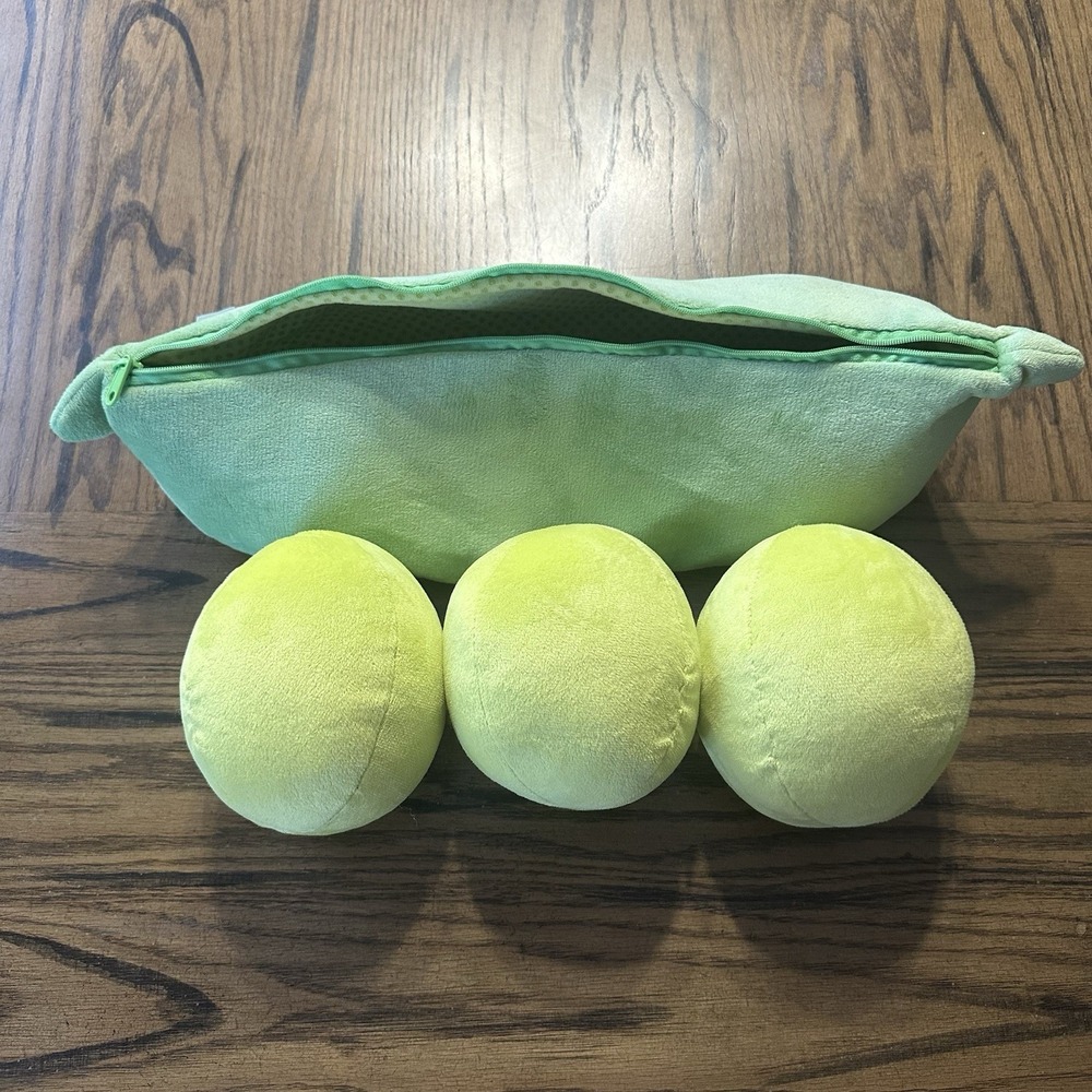 Disney Store Three Peas In A Pod Stuffed Plush Toy Story Zipper Pea Pod 19" - Picture 7 of 11